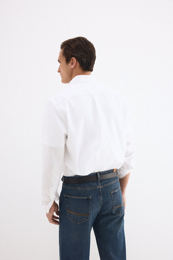 Pedro del Hierro Camisa non iron oxford liso Blanco