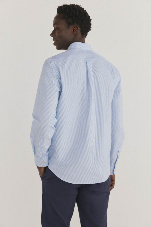 Pedro del Hierro Camisa de rayas non iron + antimanchas Azul