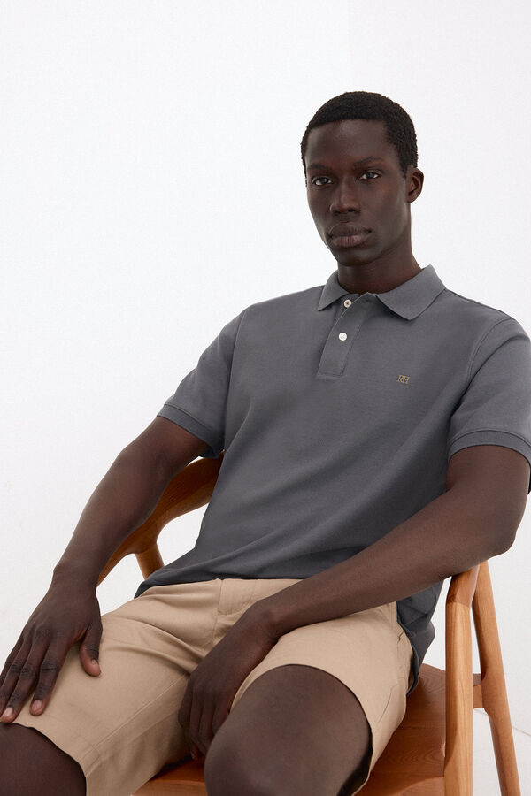 Pedro del Hierro Polo b&aacute;sico piqu&eacute; Gris