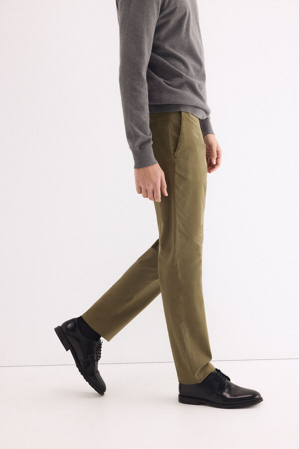 Pedro del Hierro Pantal&oacute;n chino slim fit Verde