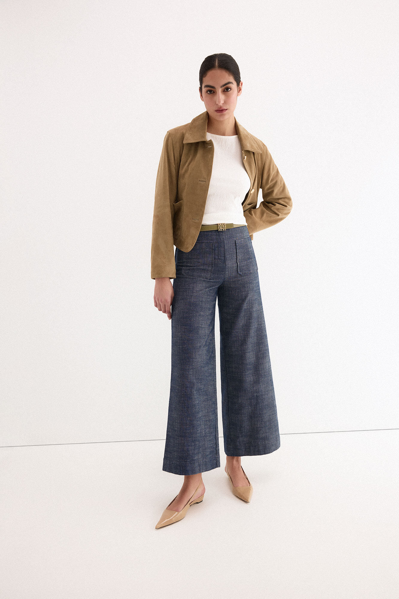 Pedro del Hierro Top arrugadito de cuello barco