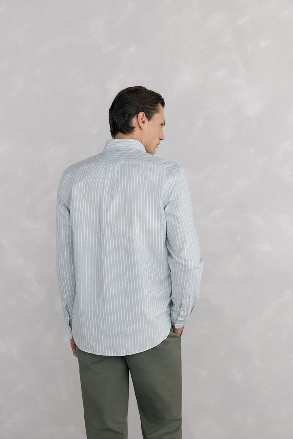 Pedro del Hierro Camisa iconic oxford rayas Azul