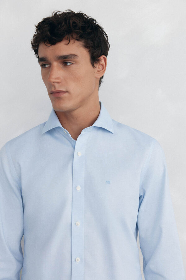 Pedro del Hierro Camisa de vestir con estructura non iron + antimanchas slim fit Azul
