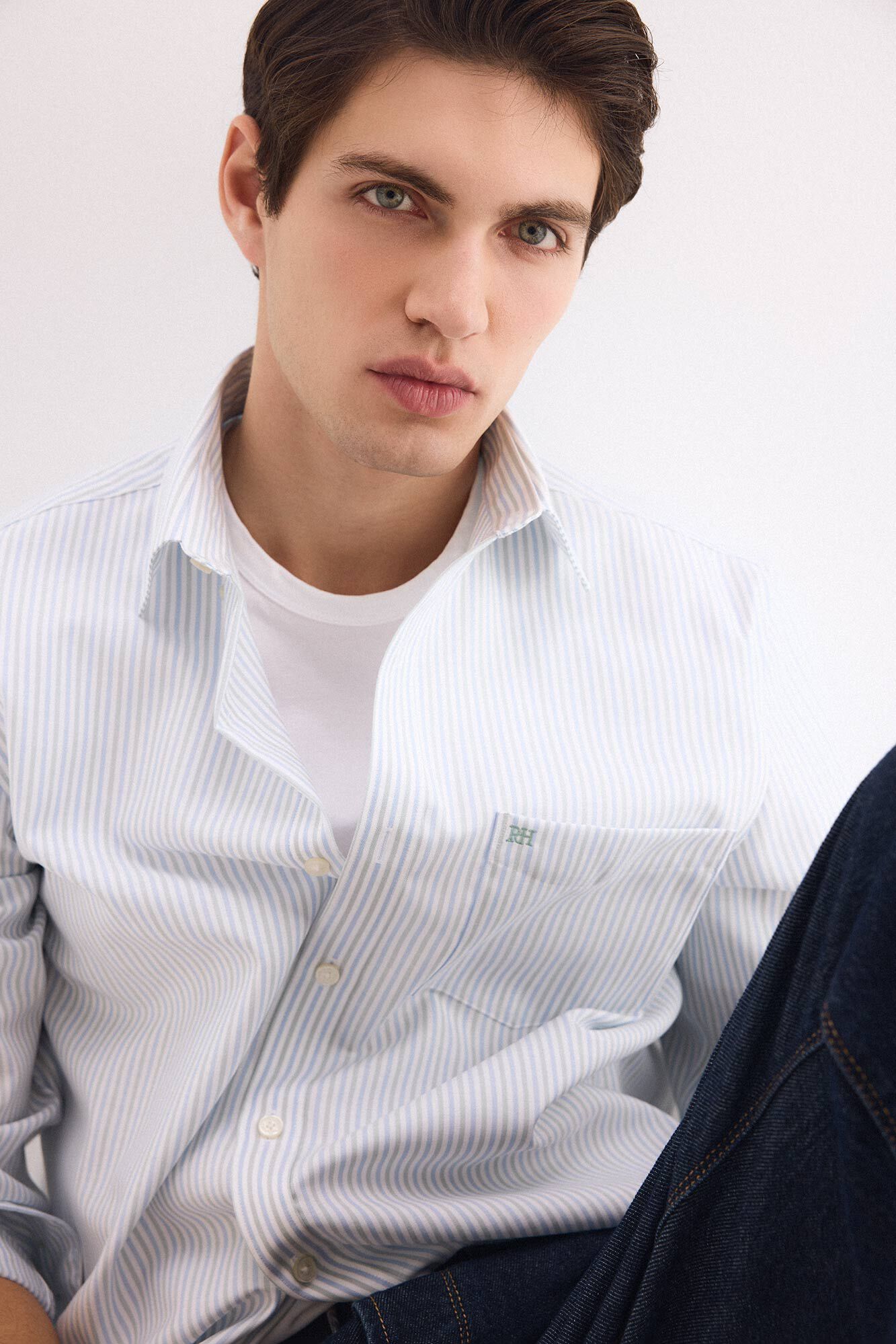 Pedro del Hierro Camisa non iron oxford rayas