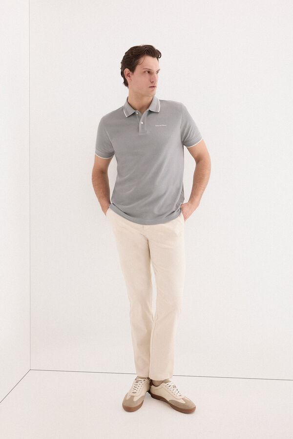Pedro del Hierro Polo tips logo Gris