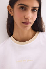 Pedro del Hierro Playera con contraste Pedro del Hierro Blanco