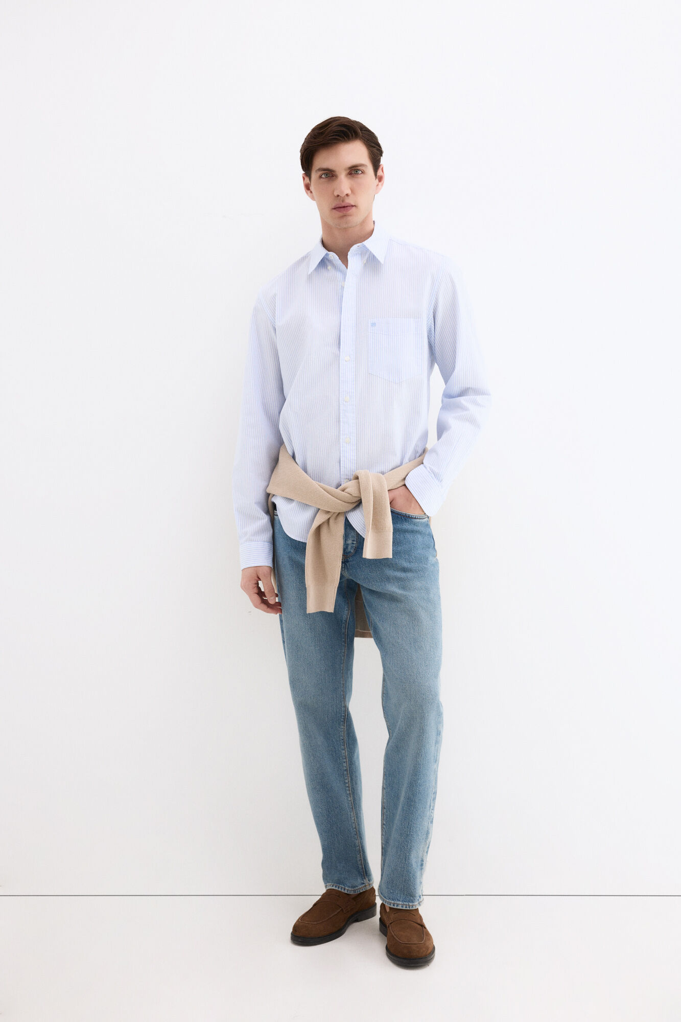 Pedro del Hierro Camisa seersucker rayas