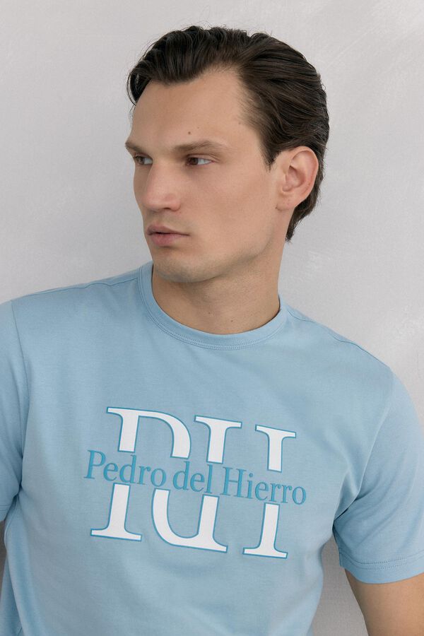 Pedro del Hierro Camiseta logo grande Azul