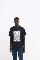 Pedro del Hierro Camiseta estampada logo Azul