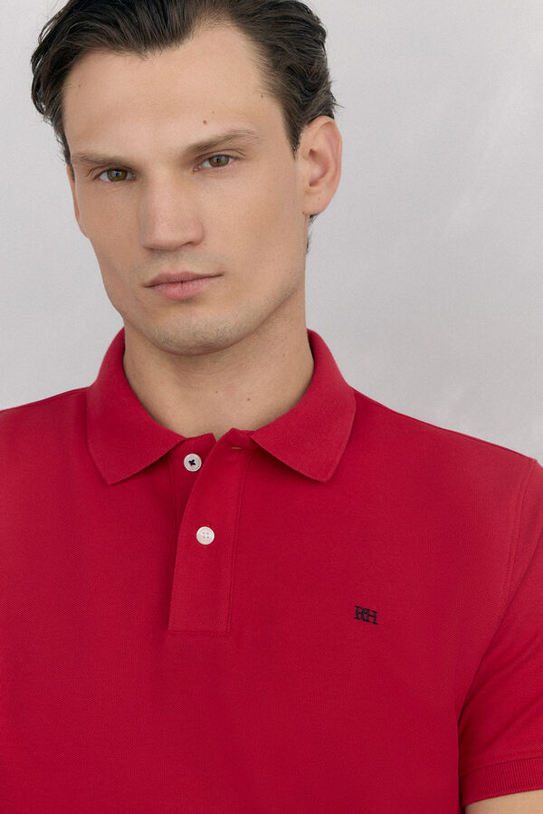 Pedro del Hierro Polo b&aacute;sico piqu&eacute; Rojo
