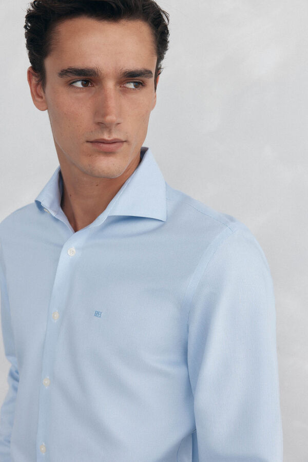 Pedro del Hierro Camisa de vestir de rayas non iron + antimanchas Blanco