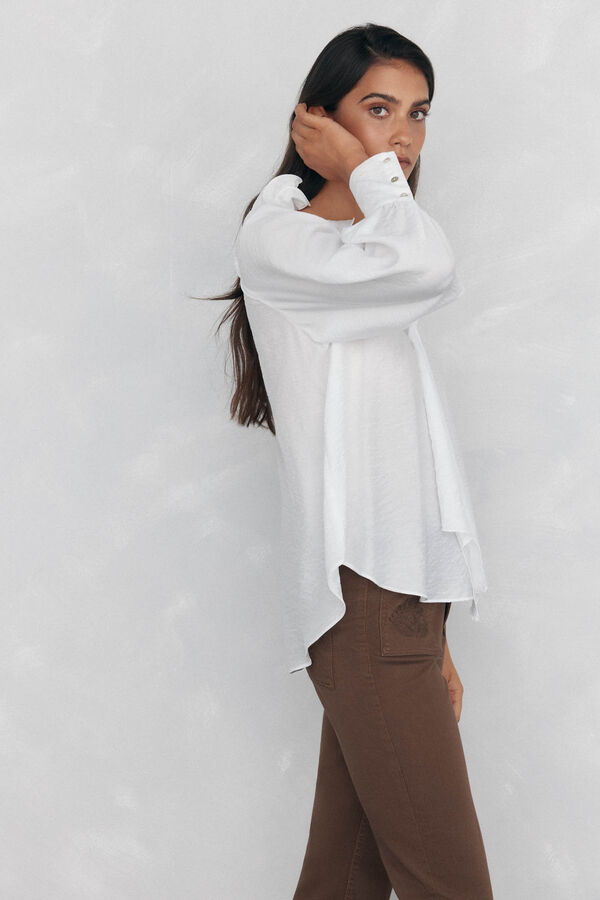 Pedro del Hierro Blusa holgada lisa Blanco