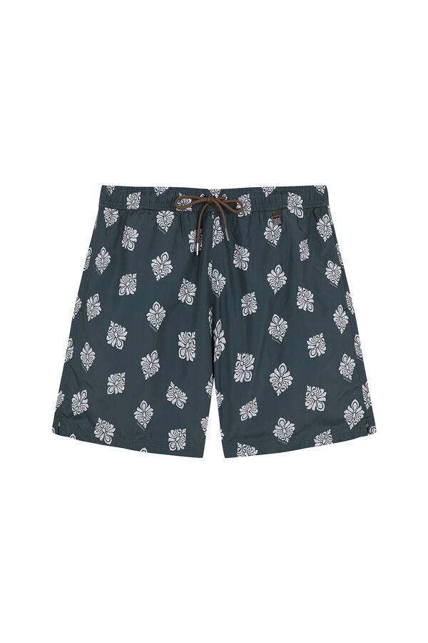 Pedro del Hierro Ba&ntilde;ador estampado &eacute;tnico Verde