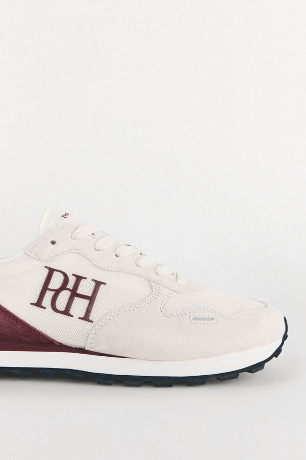 Pedro del Hierro Tenis de piel y textil Beige