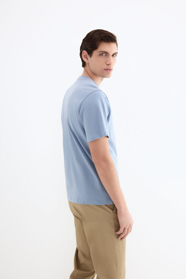 Pedro del Hierro Camiseta b&aacute;sica logo Azul