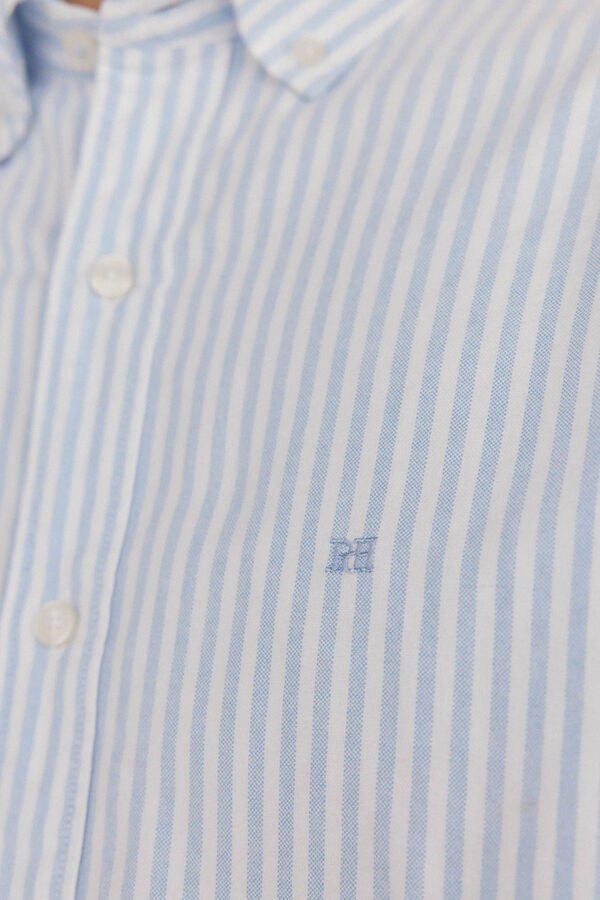 Pedro del Hierro Camisa iconic oxford de raya candela Azul
