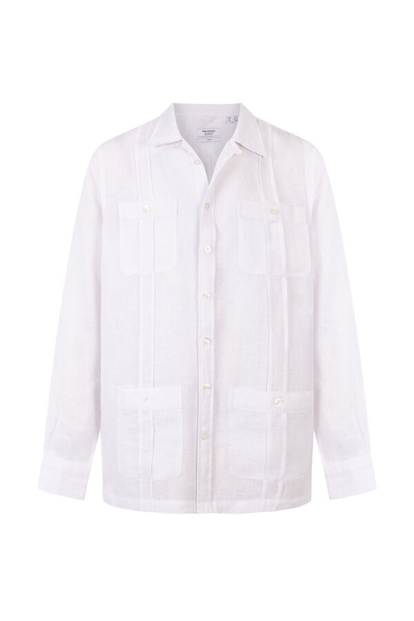 Pedro del Hierro Guayabera lino Blanco