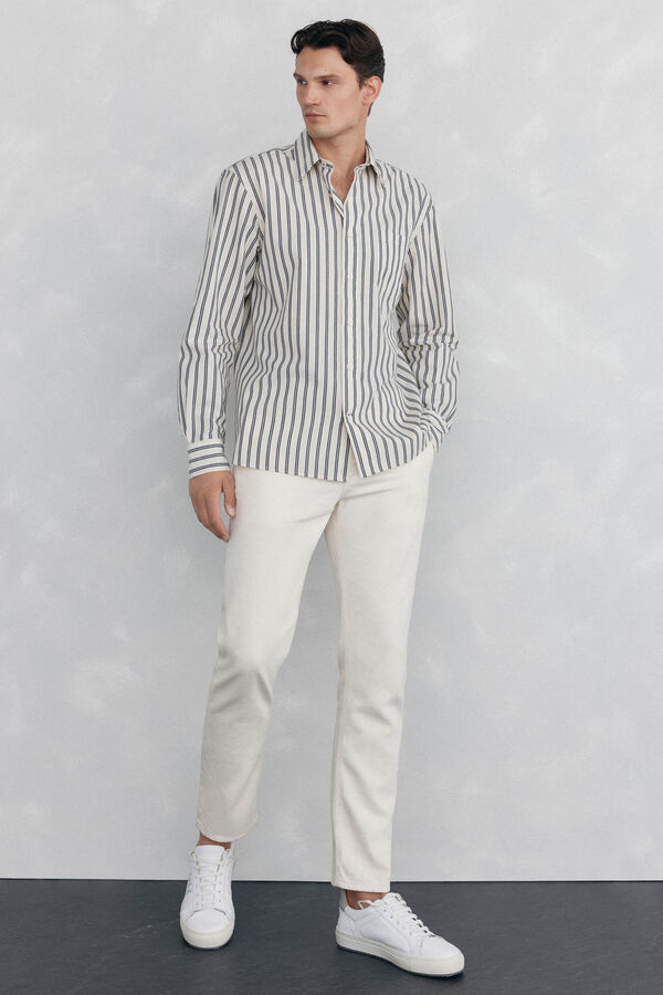 Pedro del Hierro Camisa rayas Blanco