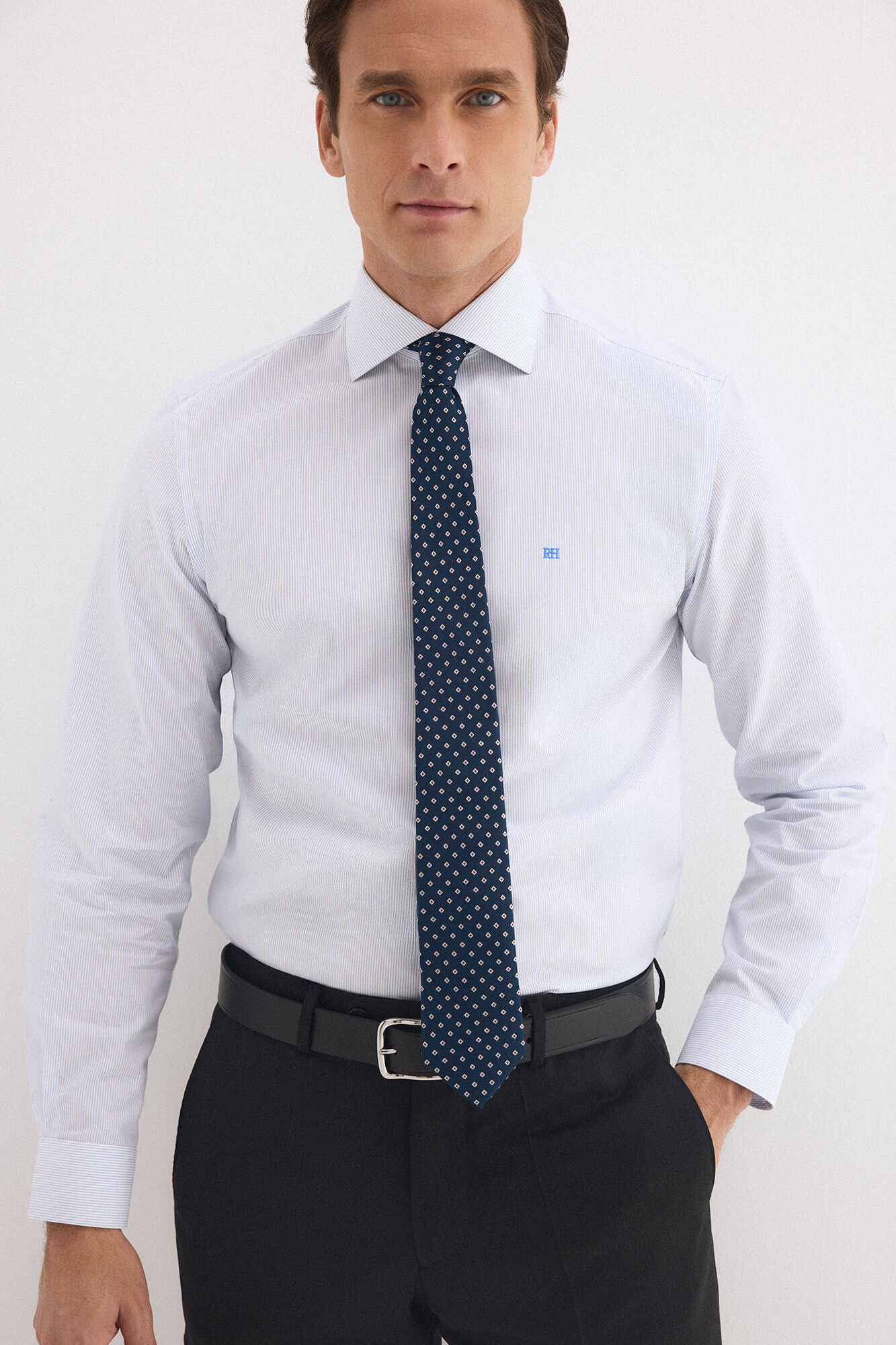 Pedro del Hierro Camisa vestir rayas non iron + antimanchas