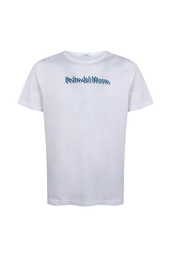 Pedro del Hierro Camiseta logo Blanco