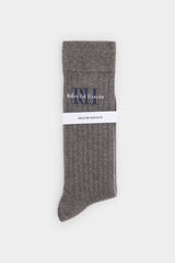Pedro del Hierro Calcet&iacute;n algod&oacute;n logo Gris