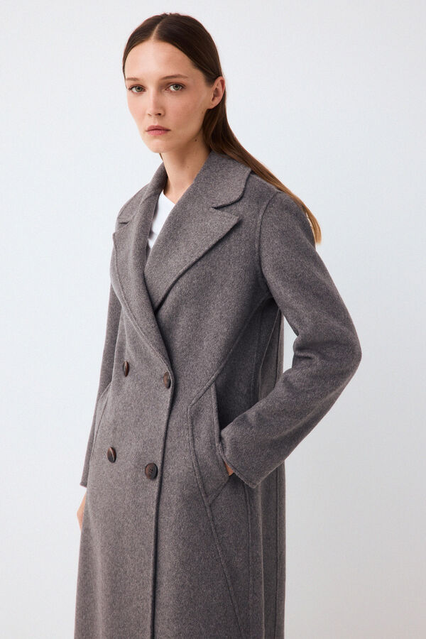 Pedro del Hierro Abrigo doble faz tailoring Gris