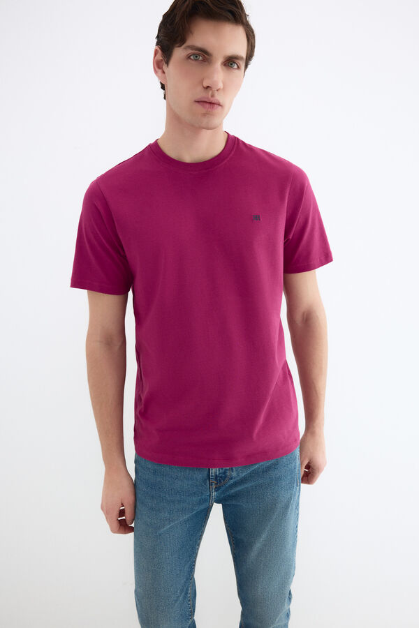 Pedro del Hierro Camiseta b&aacute;sica logo Morado