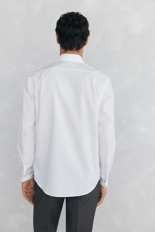 Pedro del Hierro Camisa pu&ntilde;o gemelos non iron + antimanchas Blanco
