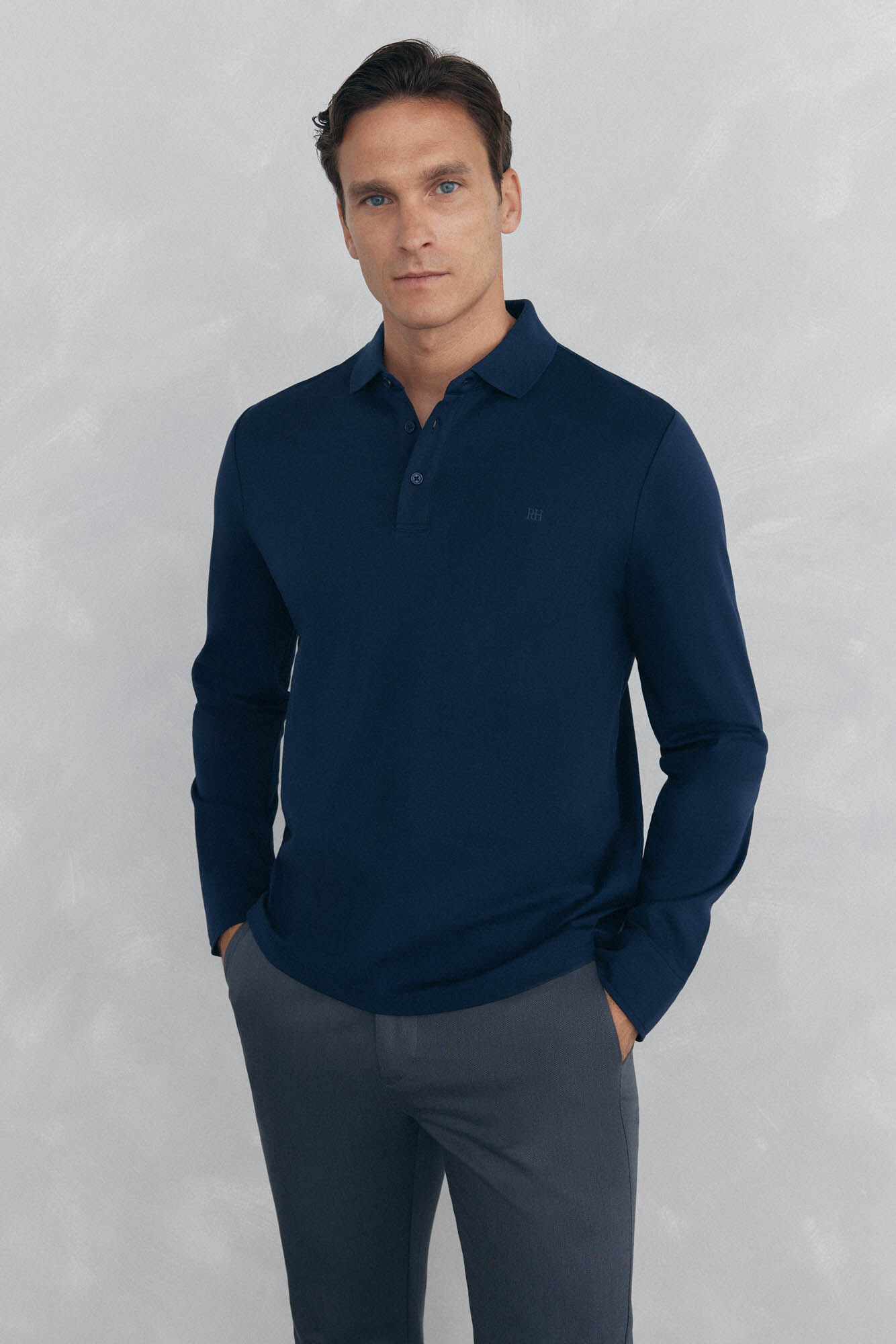 Pedro del Hierro Polo mercerizado manga larga