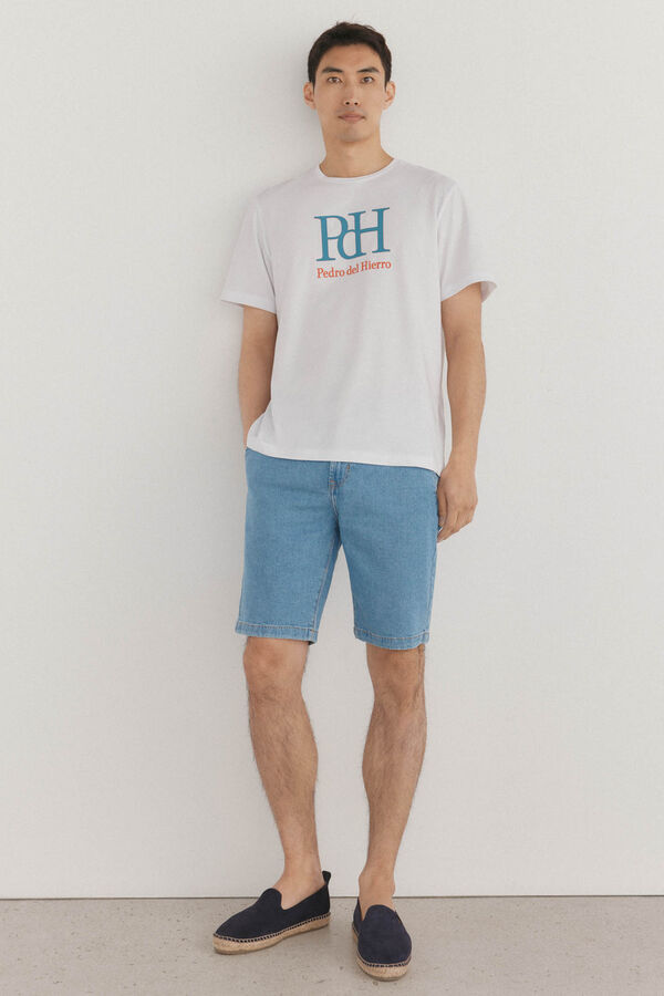 Pedro del Hierro Bermudas denim regular fit Azul