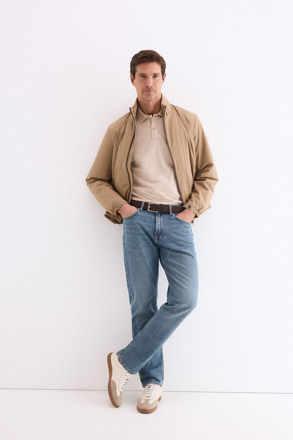 Pedro del Hierro Polo manga larga Beige