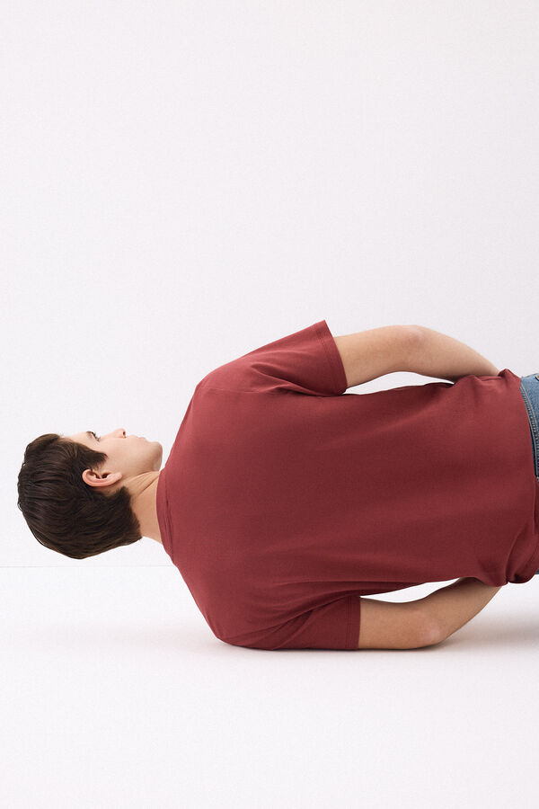 Pedro del Hierro Camiseta b&aacute;sica logo Burdeos