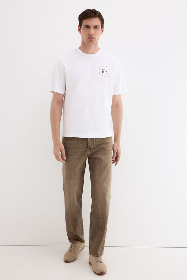 Pedro del Hierro Camiseta estampada logo Blanco