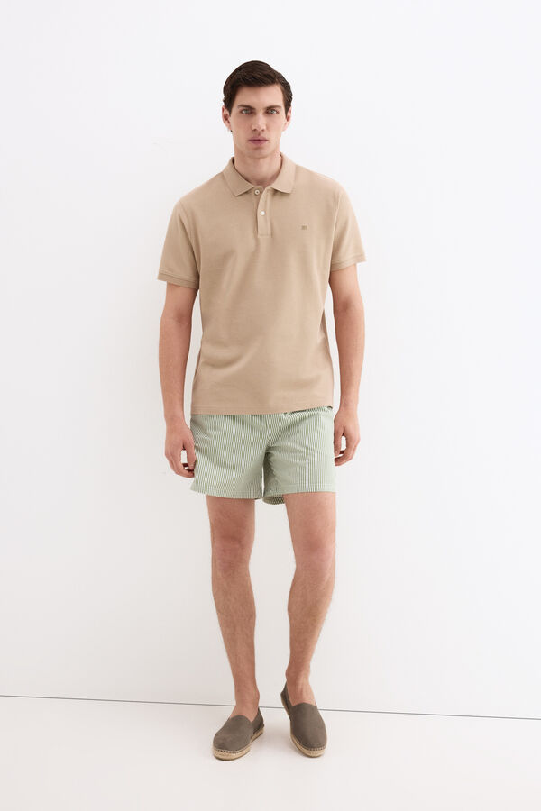 Pedro del Hierro Polo b&aacute;sico piqu&eacute; Beige