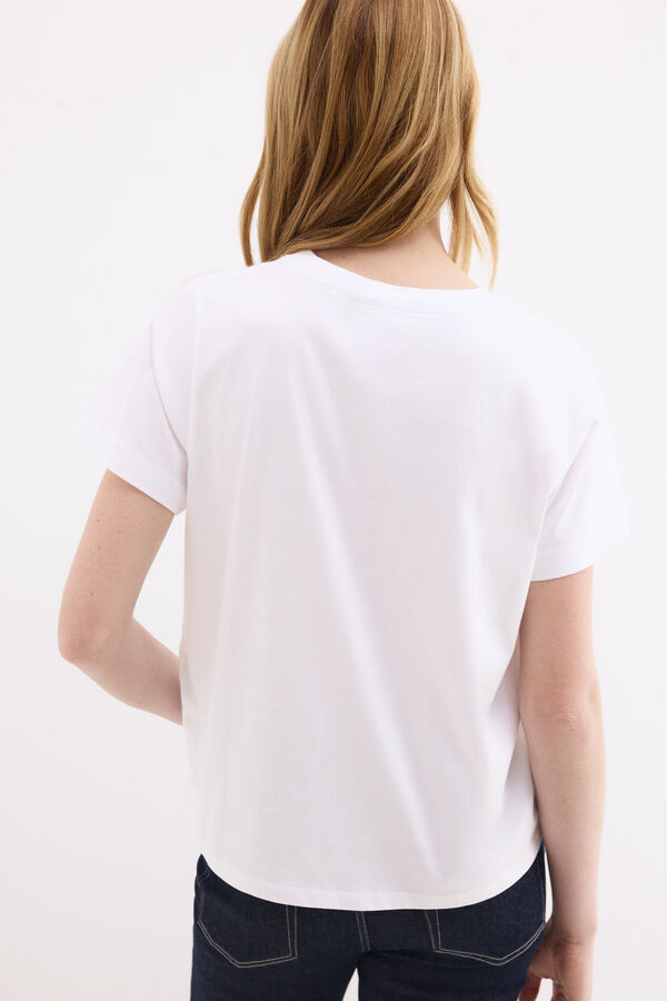 Pedro del Hierro Camiseta manga corta estampada Blanco
