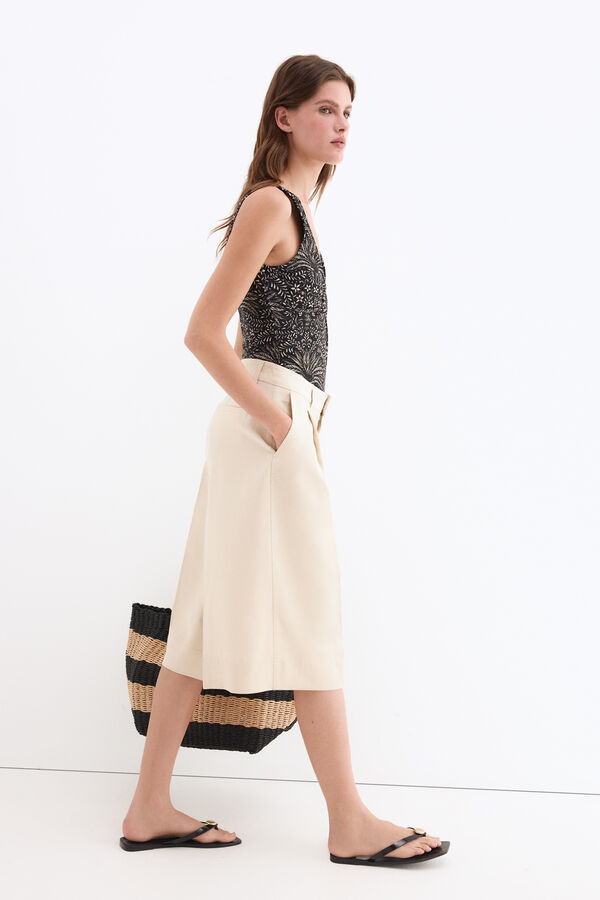 Pedro del Hierro Ba&ntilde;ador estampado tropical Negro