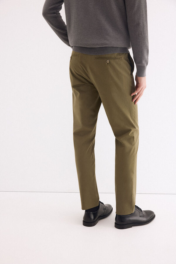 Pedro del Hierro Pantal&oacute;n chino slim fit Verde