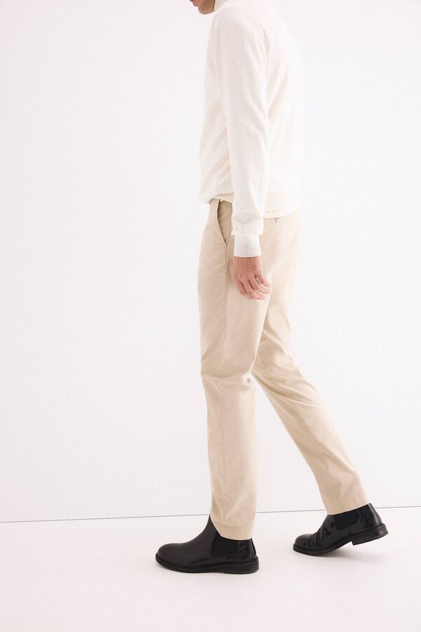 Pedro del Hierro Pantal&oacute;n chino slim fit Beige