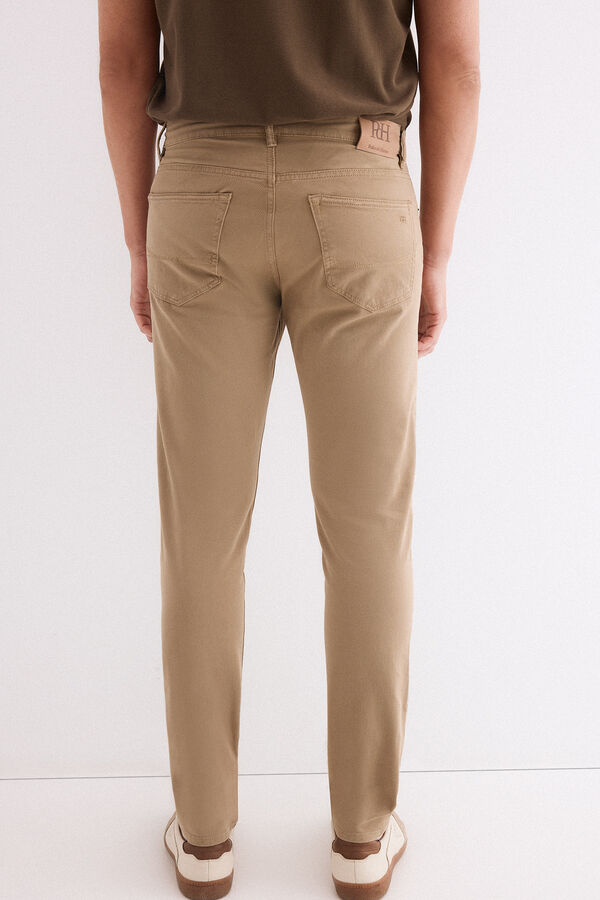 Pedro del Hierro Pantal&oacute;n 5 bolsillos slim Beige