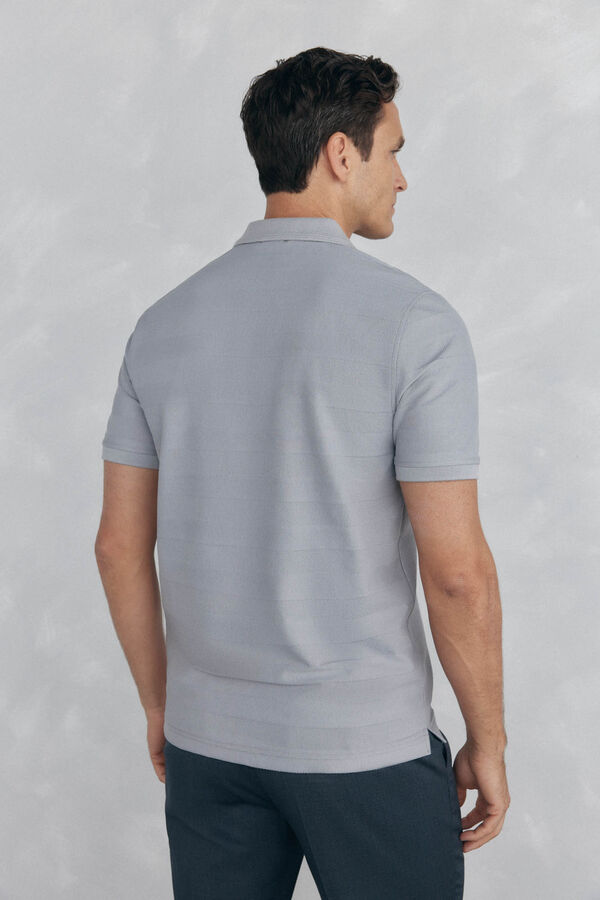 Pedro del Hierro Polo estructura jacquard Gris