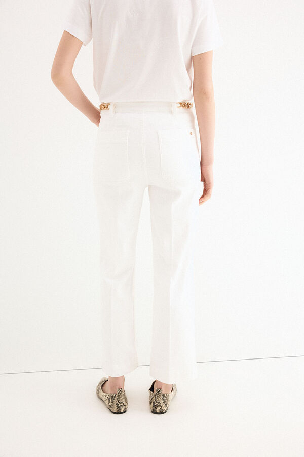 Pedro del Hierro Jeans stove pipe cropped Blanco