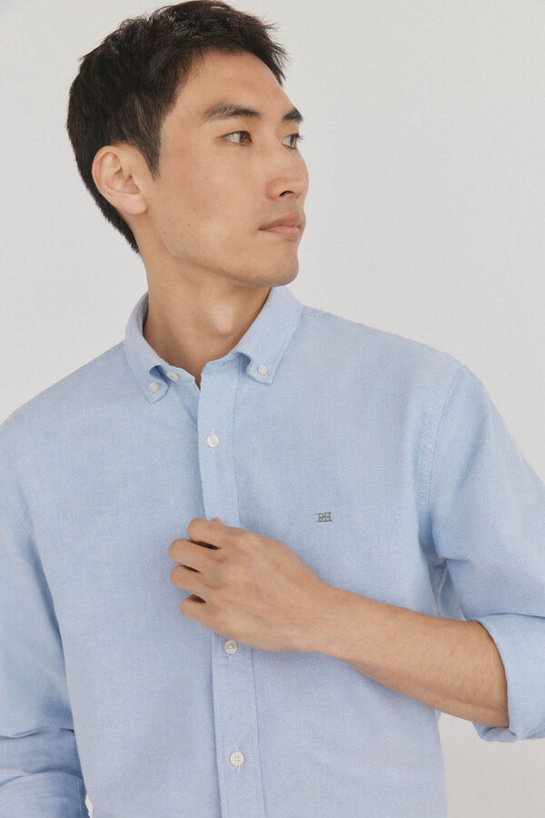 Pedro del Hierro Camisa iconic oxford lisa Azul