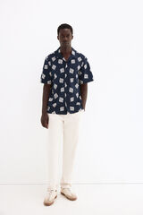 Pedro del Hierro Camisa estampada manga corta Azul