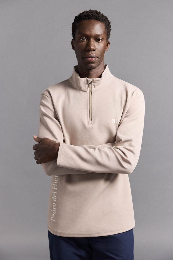 Pedro del Hierro Sudadera cremallera golf Marr&oacute;n