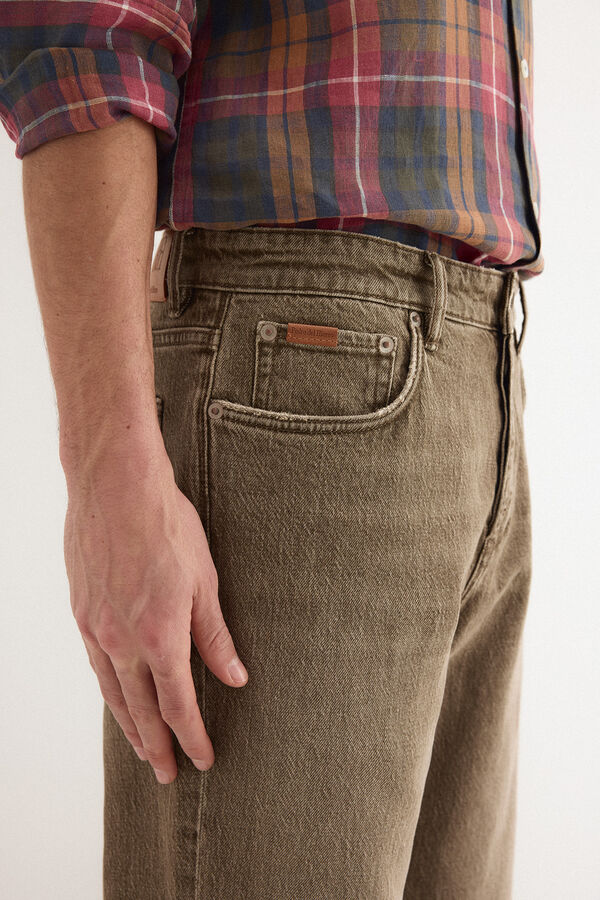 Pedro del Hierro Pantal&oacute;n vaquero marr&oacute;n new straight Marr&oacute;n