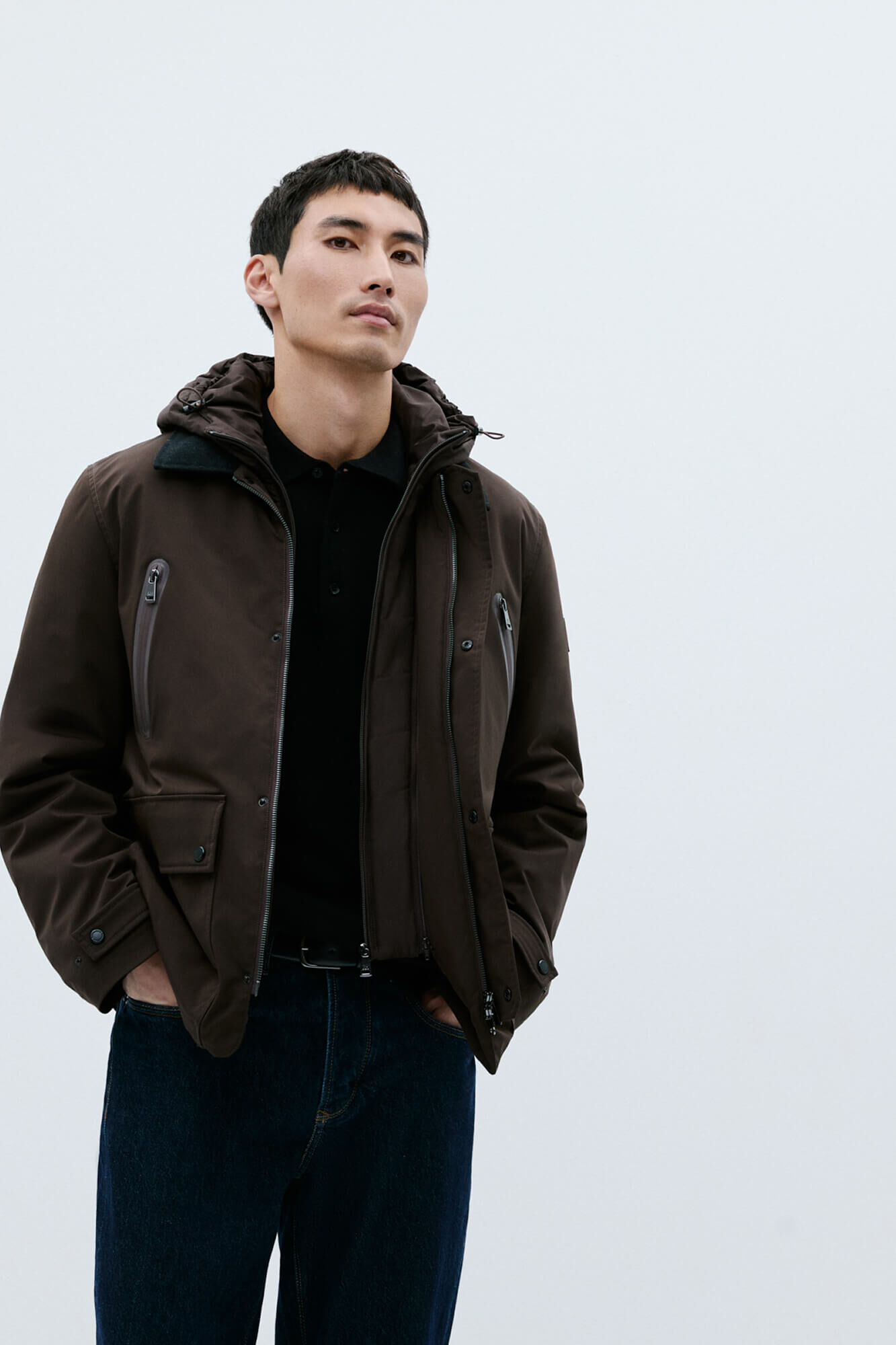 Pedro del Hierro Chaqueta vistas cremallera repelente al agua