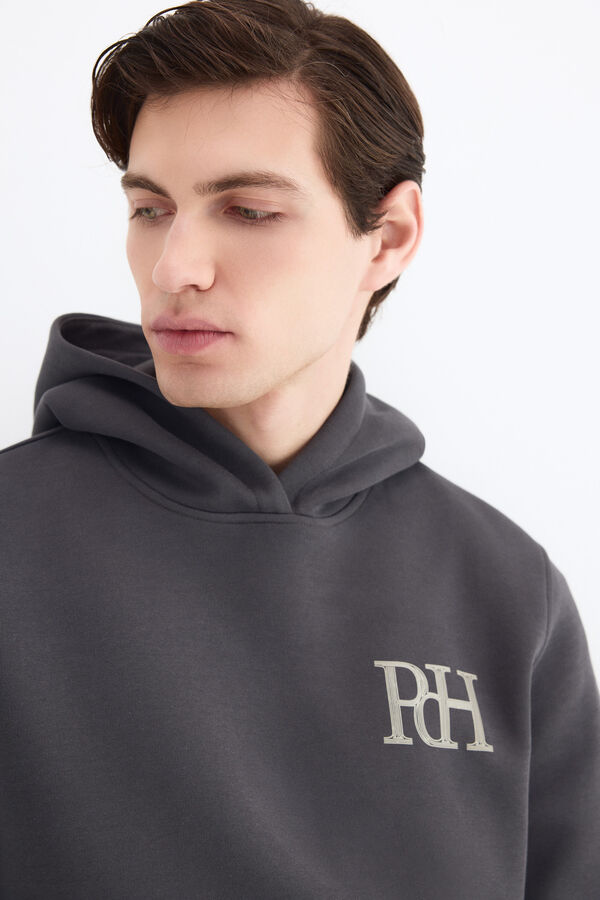 Pedro del Hierro Sudadera con capucha tejido t&eacute;cnico Gris