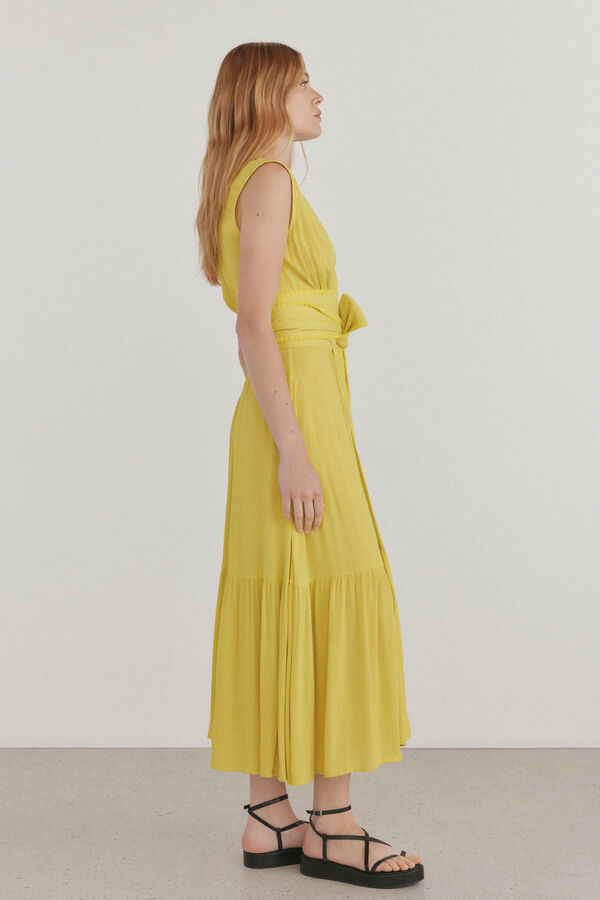 Pedro del Hierro Vestido kaftan largo cruzado Verde