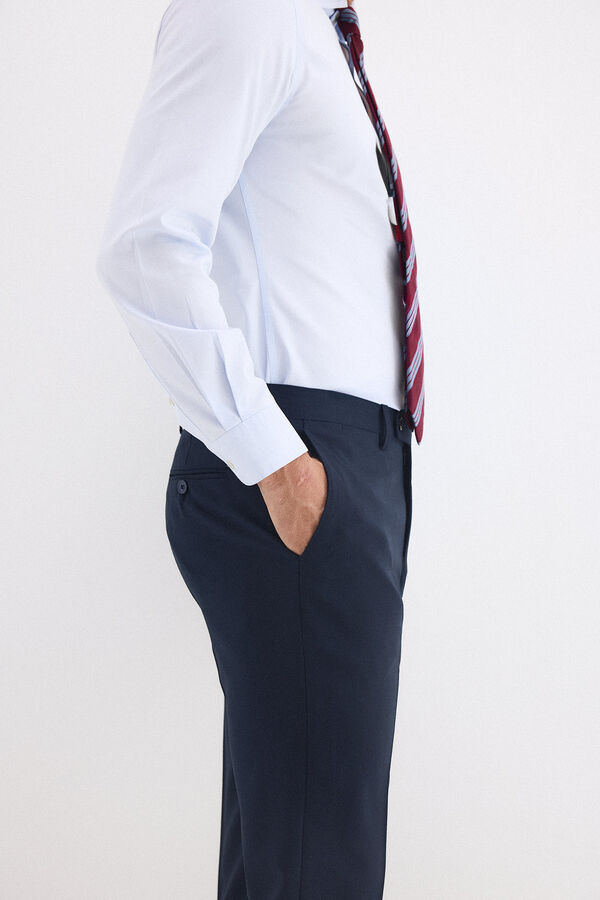 Pedro del Hierro Pantal&oacute;n canvas slim bi-stretch Azul