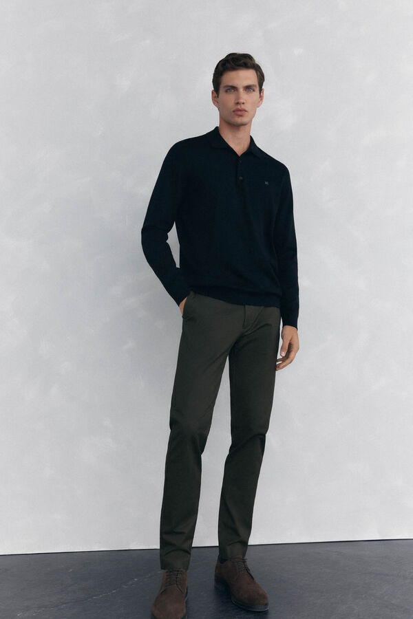 Pedro del Hierro Su&eacute;ter cuello polo Negro